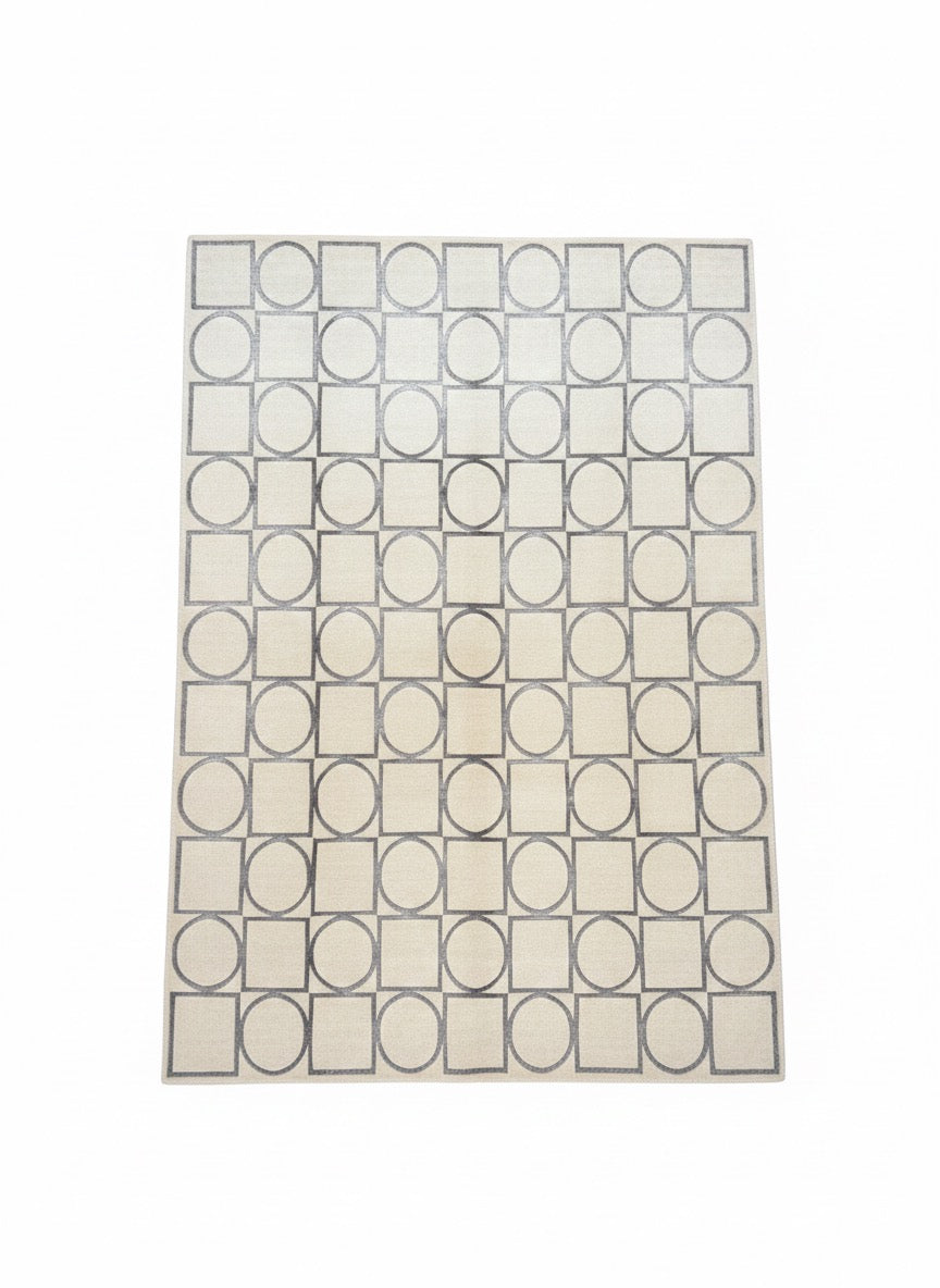 TAPIS MODERNE BLANC - 3 × 2 m
