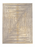 Tapis moderne sable & or fait main au Népal – 3,08 × 2,03 m